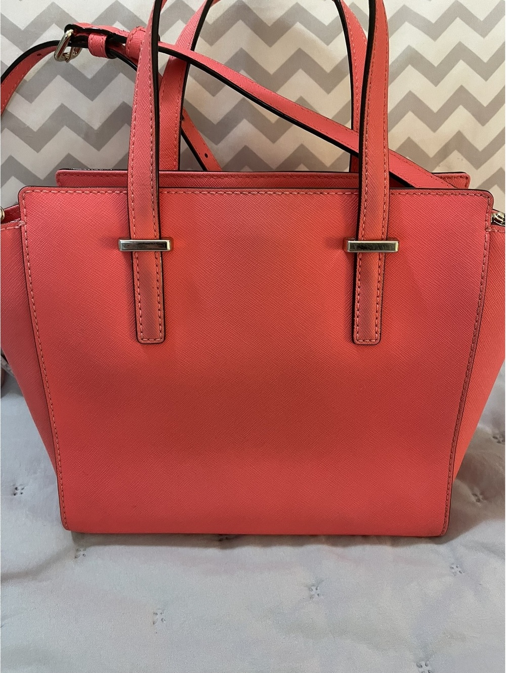 Kate Spade | Coral Saffiano Leather Satchel Crossbody - Picture 12 of 15